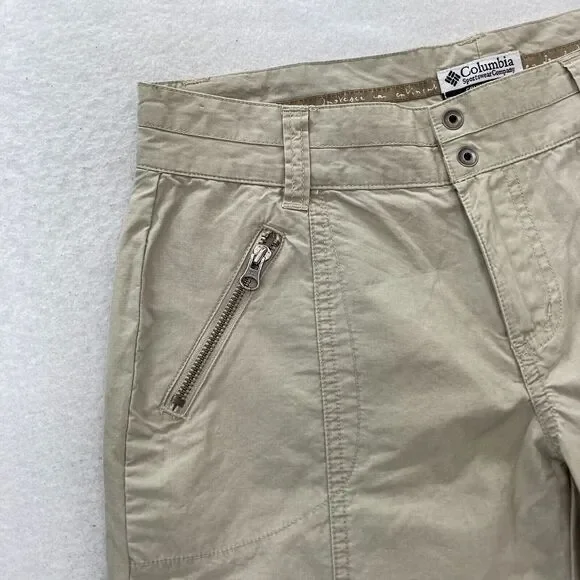 Columbia Cape Rush Capri Pants Women's 6 Fossil Brown‎ Lightweight Low Rise NWT - Picture 3 of 13